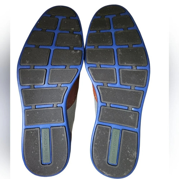 Donald J Pliner Leather Wingtip Dress Sneakers Mens Size 10.5 D Brown Gray  Blue - Picture 4 of 6